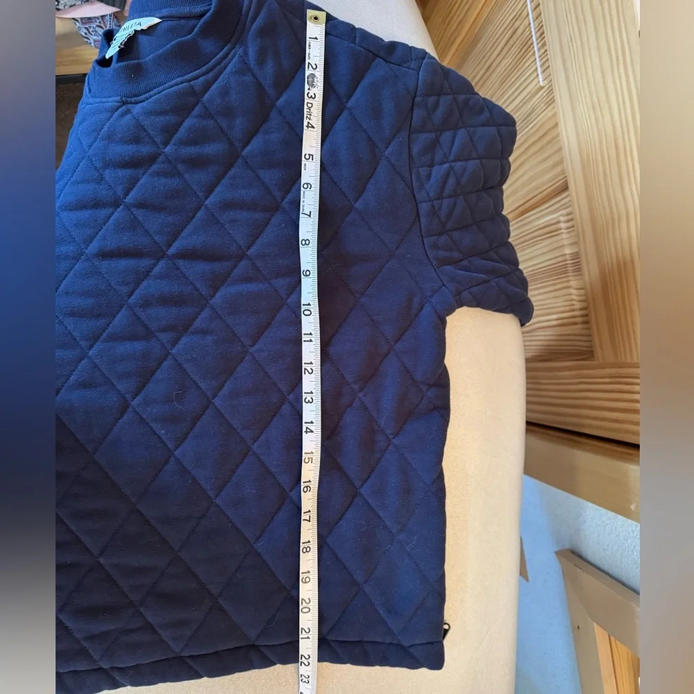 Athleta Navy Quilted Sweatshirt - Picture 8 of 8